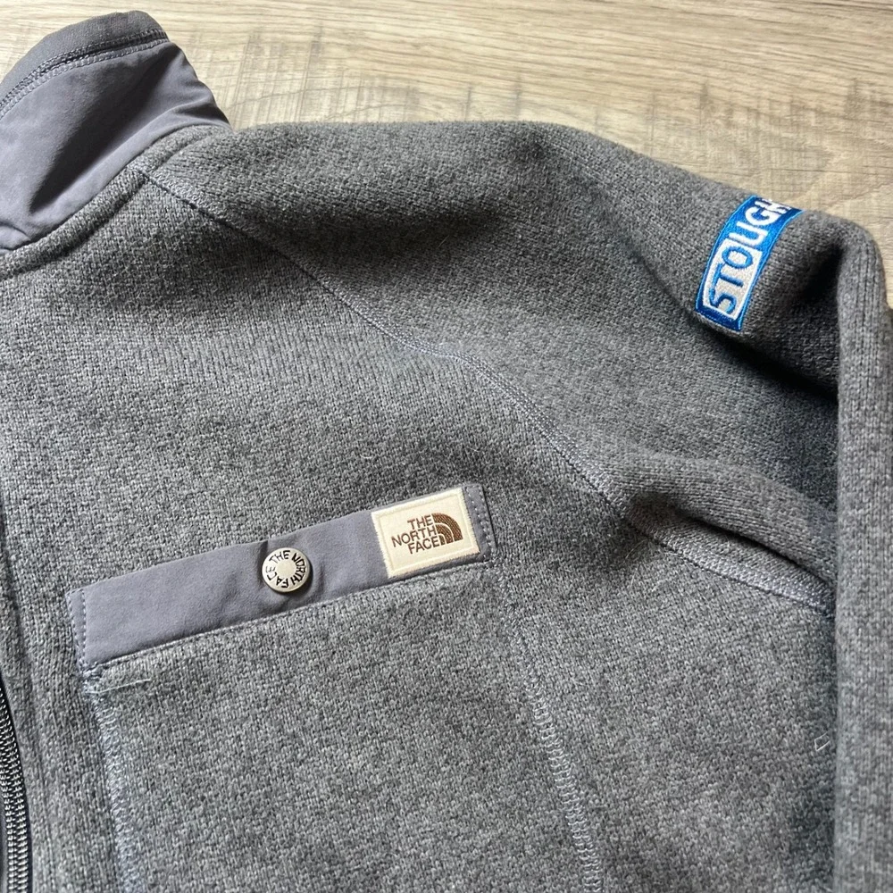 The‎ North Face Fleece Pullover Mens Medium Gray Quarter Zip Sweater Knit S39
